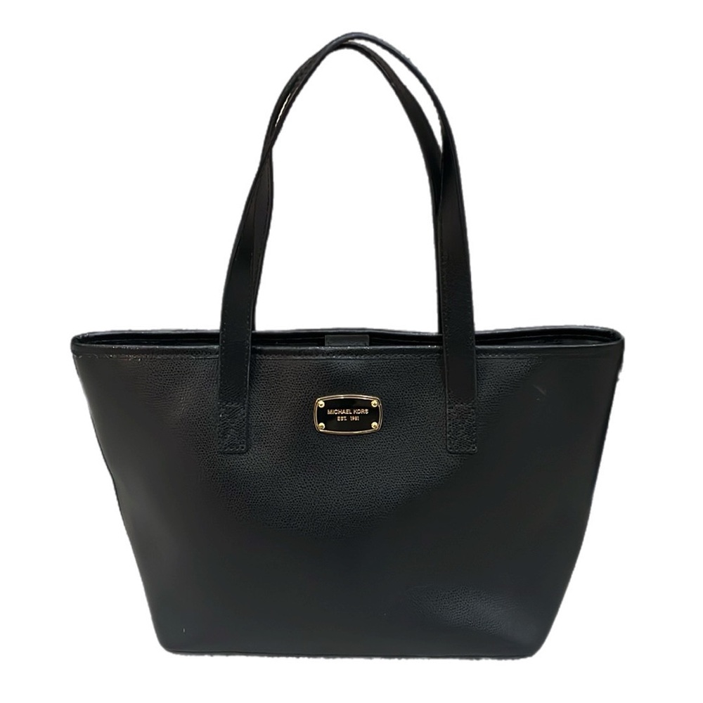 73 Michael Kors Black Leather Jet Set Travel Tote Bag